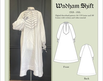 Wadham Shift - Elizabethaanse/Tudor-geïnspireerde shift-jurk