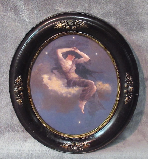 The Spirit of the Southern Cross (1888) Artur Loureiro / Art Print in mid 1800s Dark Antique Frame
