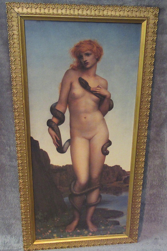 Wonderful "Cadmus and Harmonia" Painting Art Print /  Rare Quality Antique Frame  / Super Detail and Color