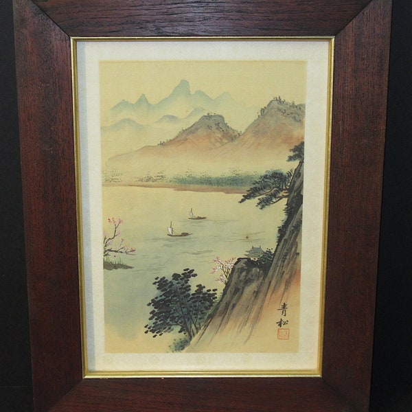 Asian Silk Painting Etsy