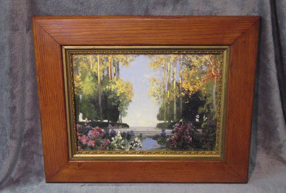 Impressionist Painting Art Print / Beautiful Scene  /  Antique Frame / excellent quality