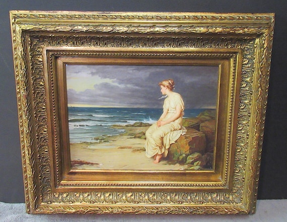 J.W. Waterhouse on Print in Custom Antique Frame