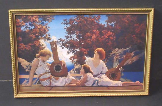 Excellent Vintage Maxfield Parrish Framed Art Print