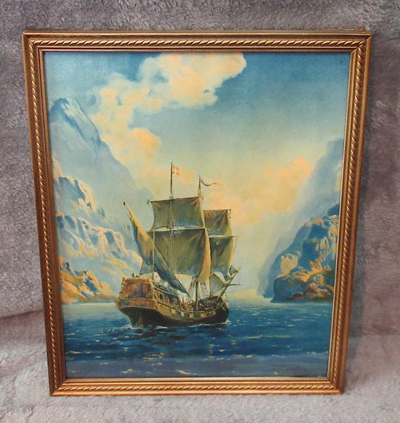 Antique Early Atkinson Fox, Printed 1920s Signed, Impressive Color and Condition /