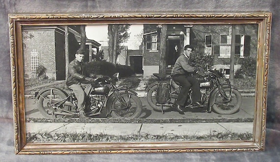 Original Photograph of Indian Motorcycles/ Motocycle / in Early Frame