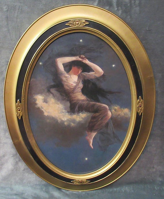 The Spirit of the Southern Cross in Antique Frame  (1888) Art Print, 19 X 25
