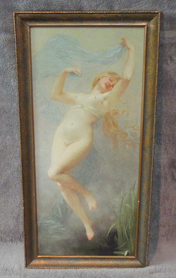 Jules Joseph Lefevbre, Fine Art Print in Antique Frame, super condition, great size