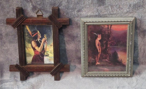 Indian Maiden Small Art Prints / Antique/Vintage Frames/  :)