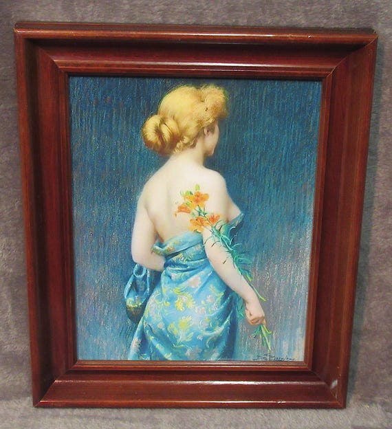 Framed Colorful Art Print  / Beautiful Jeune Femme Art Print / Delphin Enjolras