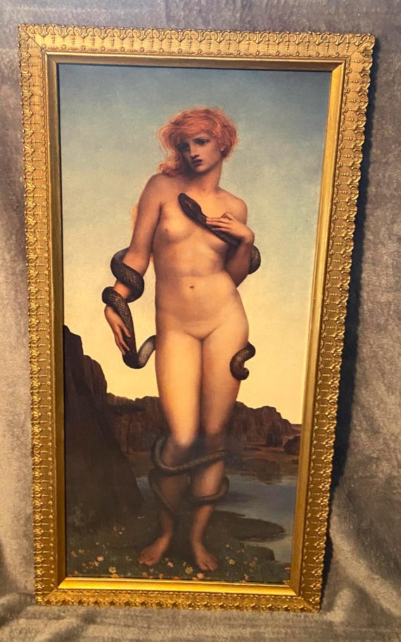 Cadmus and Harmonia" Giclee Art Print /  Rare Quality Antique Frame  / Super Detail and Color