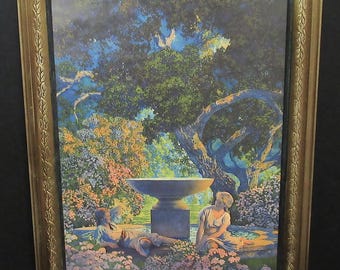 Maxfield Parrish " Reveries" in Antique/Vintage Frame 17 X 12
