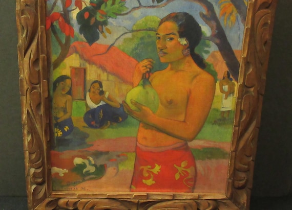 Paul Gauguin SE Asia art print in hand made antique/vintage frame