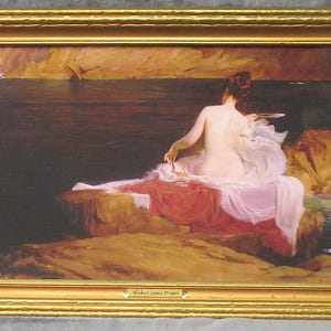 Herbert James Draper, &quot;Calypso&#39;s Isle&quot; Museum Quality on Canvas / Beautiful Antique Frame
