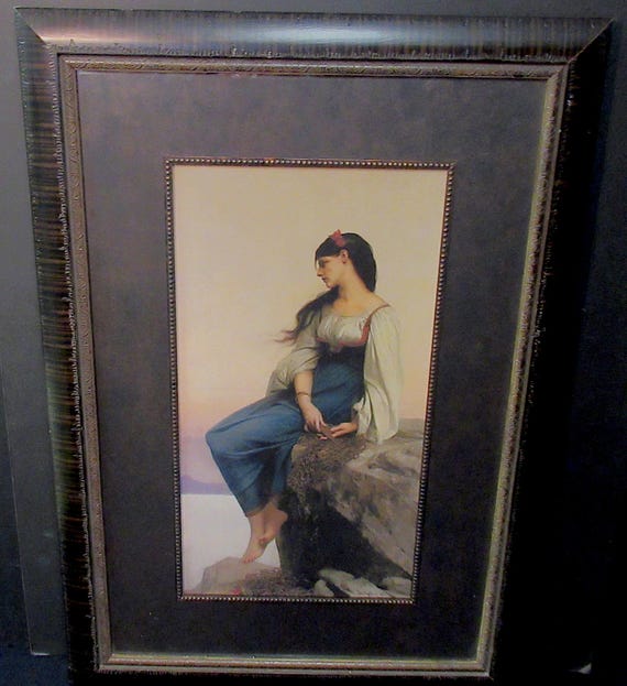 Jules Joseph Lefevbre, Alluring Fine Art Print in Recent Custom Frame,