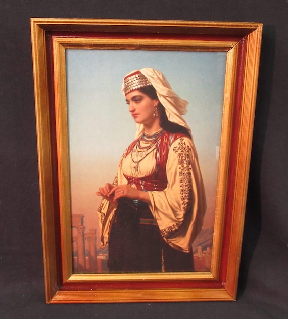 Impressive Fine Quality Art by Emile Lecomte in Antique Wood Frame / signed