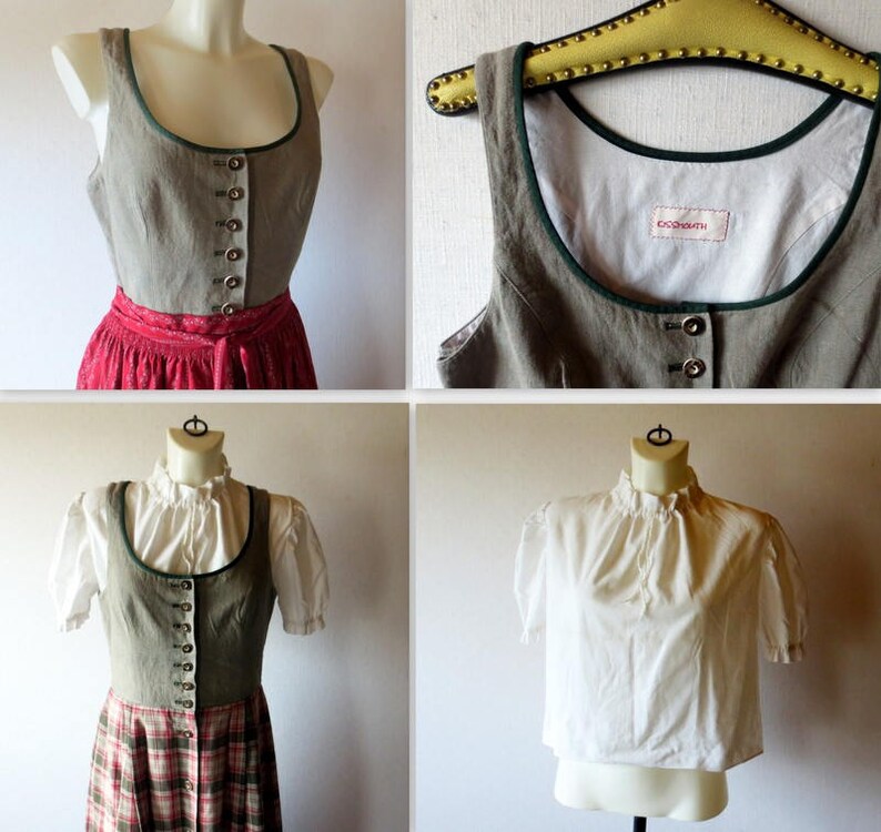 Authentic Dirndl, Traditional Bavarian Costume, Tailored Fashion, OOAK image 5