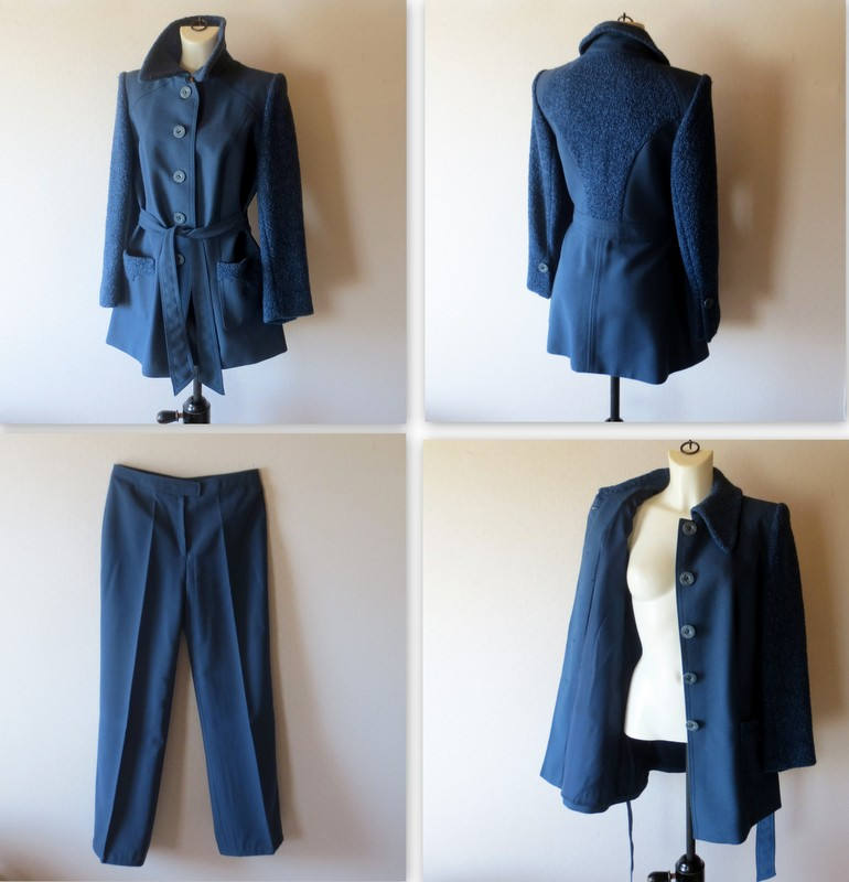 Vintage Pant Suit Womens Wool/Astrakan Suit From The 70s Etsy.de
