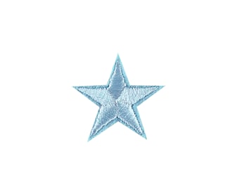 5-Pack, Iron on Navy Blue 1.5 Star Applique Patch