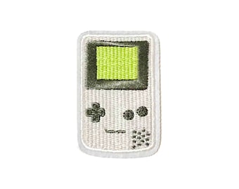 Video Game Patch | Retro Handheld Game Boy 90's Gamer Iron-On Applique | Geek Teen DIY Embroidered Novelty Badge | Backpack Jacket Accessory