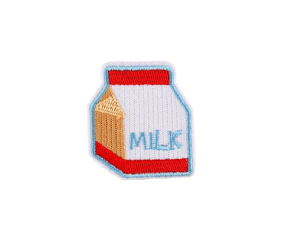 Milk Carton Patch Lunch Box School Milk Carton Drink Ironon Etsy