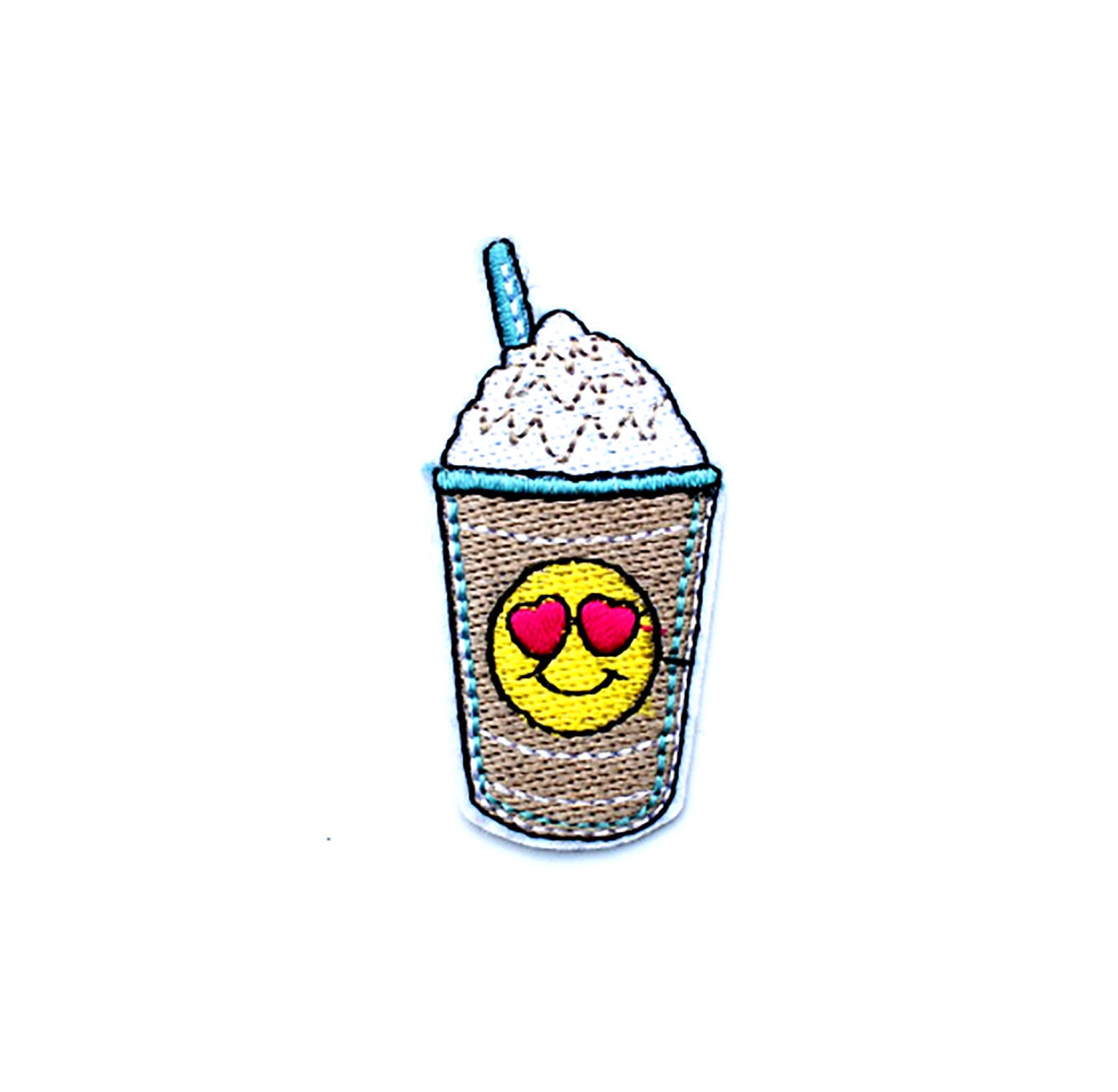 Emoji Milkshake Patch Small Frap Blended Iced Coffee Style Etsy