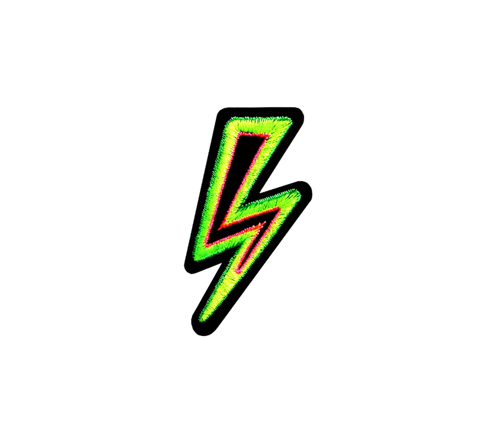 à Coudre Patch Flash Logo Lightning Noir Boulon Thunder Bd Personnage Repasser 