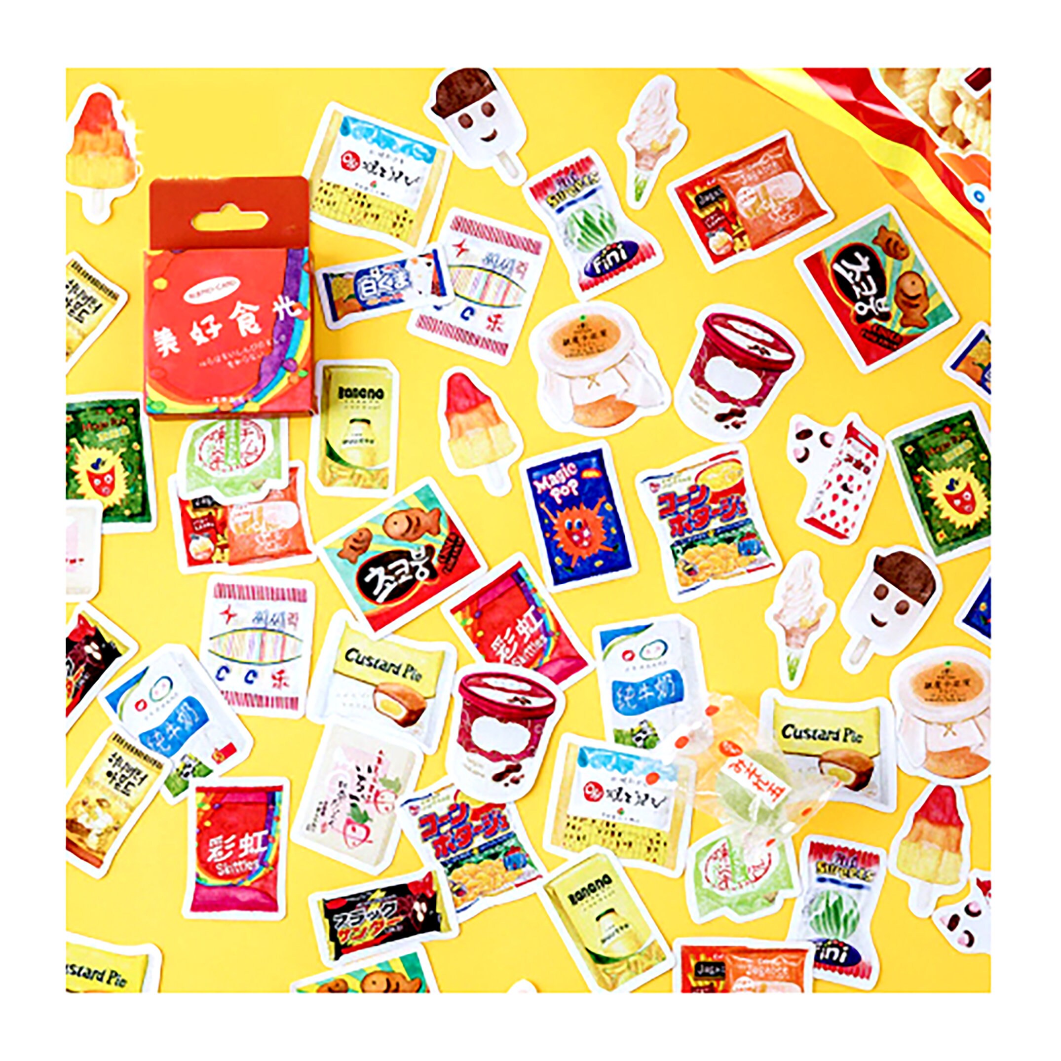 Kawaii Snack Stickers Pack of 46 Tiny Pastel Japanese Korean Etsy