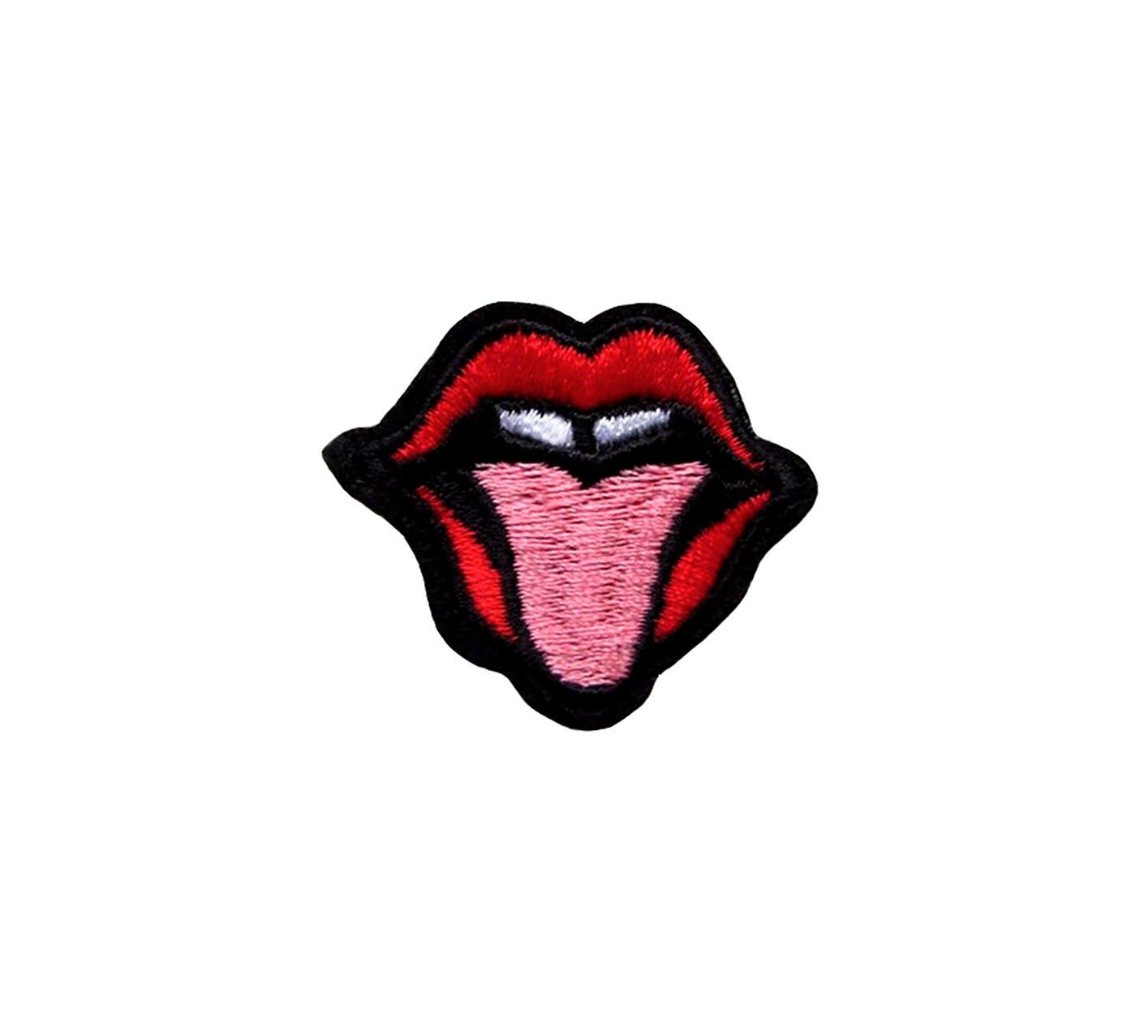 Mini Tongue Lips Patch Tiny Red Lipstick Mouth Iron On Etsy