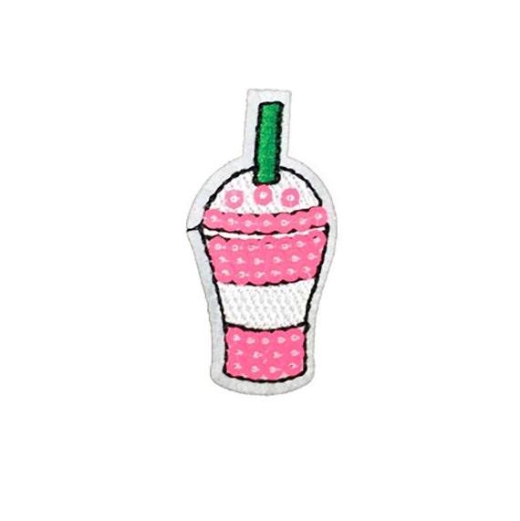 Banana Split Embroidered//Metallic Iron On Applique Patch Ice Cream