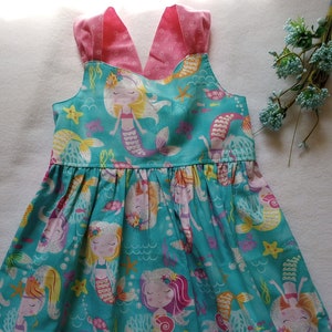 4T girls mermaid cotton dress