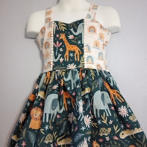 Girls 18 m safari wild animal print dress,jungle outfit,birthday dress