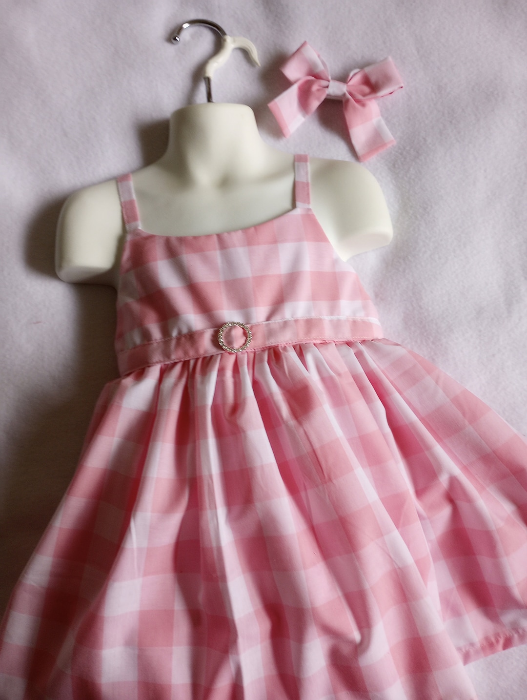 Girls Gingham  Cupcake Dress