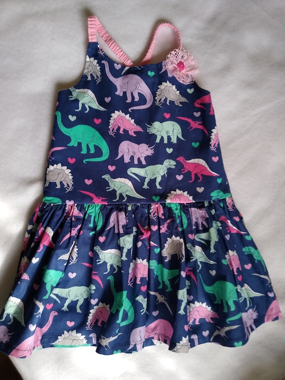 Toddler Girls Dinosaur Dress 3T | Etsy