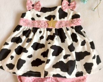 Girls western  2 piece cowgirl outfit.rodeo wear,, barnyard birthday 12 months