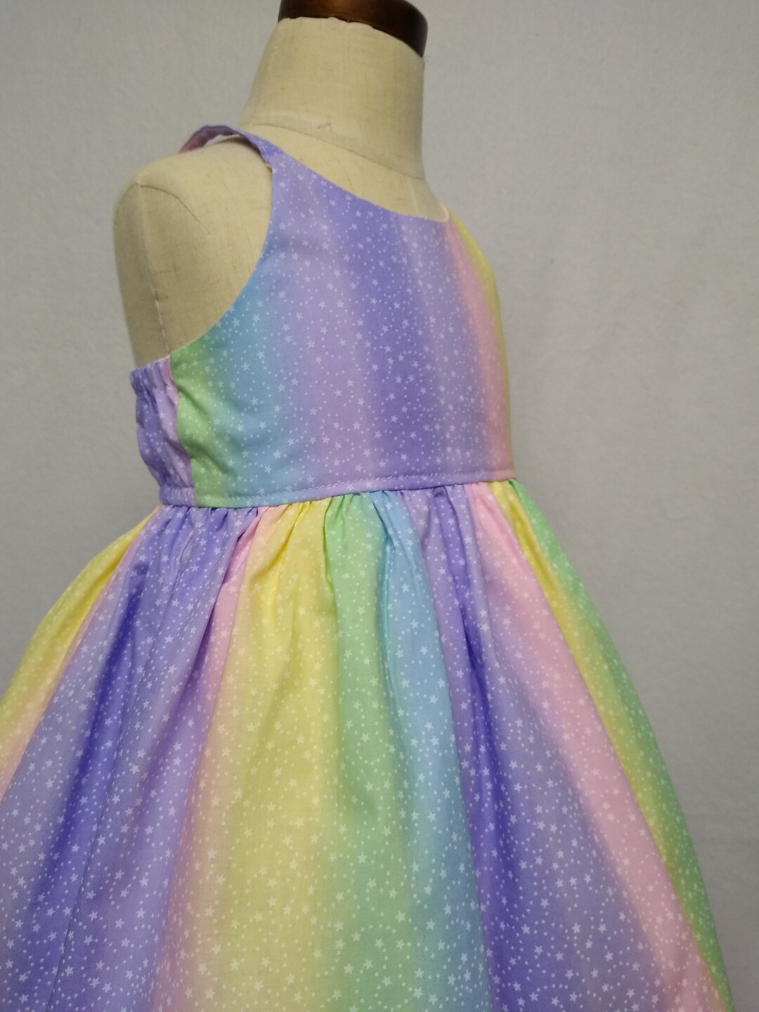 pastel stars dress Lola + The Boys Pastel Stars Dress, 1