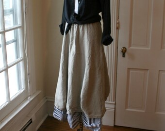 Linen 'Tulip' Skirt / Handcrafted - Custom Made by Hand - Breathe Clothing USA