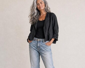 New - 100% Linen 'Millie' Jacket - Casual Jackets / Breathe Clothing