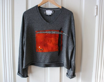 New - Antique 'Kimono' Sweater / Made by Hand - Breathe Clothing USA