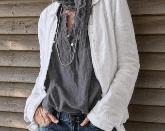 Linen "Monet" Jacket – Retro Inspired, Handcrafted, 4 Earth Tone Colors