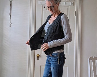 Linen Vest / 'ELM' Waistcoat / 5 Earth Tone Colors - Breathe Clothing