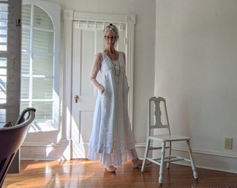 SALE - 100% Linen Apron 'Hester' Dress / In Stock 4 Earth Tone Colors / Handmade / Breathe Clothing USA