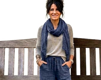 New - Hand Dyed Whisper Cotton Scarf: 6 Earth Tone Colors - Gauze Shawl