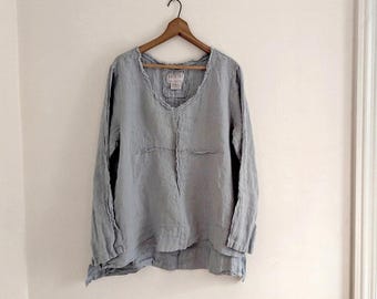 Linen Shirt / Bespoke Pleated 'Swiss Cross' Shirt / Handmade - Breathe Clothing