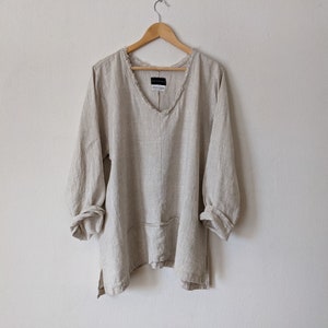 Linen Pleated 'mathilde' Tunic / Made by Hand - Etsy