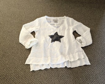 Handmade Symbol Shirt / Applique (Heart, Star, Cross) Shirt  In Stock & Ready to Ship / Made by Hand - Breathe Clothing USA