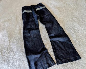 New Design - Handcrafted Jeans / Denim "Nissi Beach" Wide Leg Pants /  Made by Hand - Breathe Clothing