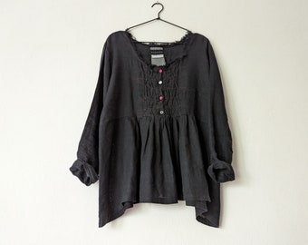 Women's Handmade Linen 'Michèle' Shirt / Artisan Bespoke Clothing  / - Breathe Clothing