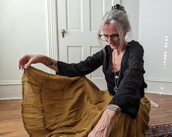 Cotton Tiered Skirt / Romantic 'Tralee' Petticoat / 6 Earth Tone Colors / Breathe Clothing