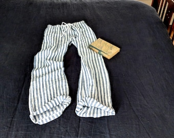 Handcrafted Pants / Linen "Nissi Beach" Pants /  Made by Hand - Breathe Clothing