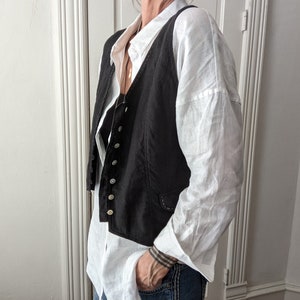New - Vintage Inspired Linen 'DYLAN' Waistcoat Vest / Handmade - Breathe Clothing